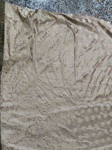 Velvet  Beige Saree