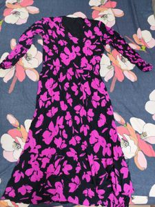 Floral Maxi Dress (Belt Not Included)