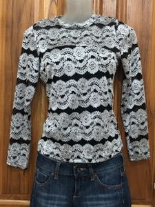2010s Silver And Black Top