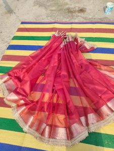 women banarasi tissue Saree(new saree)