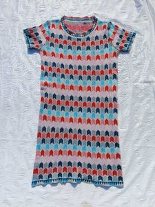 Y2k Chic Patterned Shimmery Dress ♥️