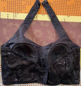 Sequin Halter Neck Blouse