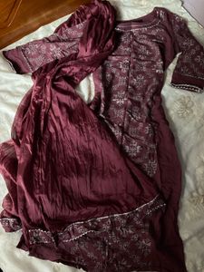Mauve Kurta Set