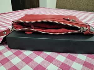 Red Leather Wallet For Ladies