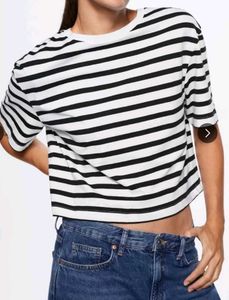 Striped Cropped Tee