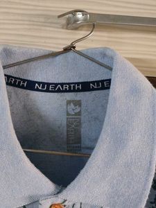 NU EARTH Men&#39;s Printed Polo Neck T-shirt