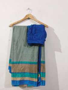 Designer Navy Blue Saree