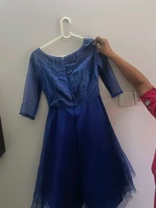 Elegant Blue Party Dress