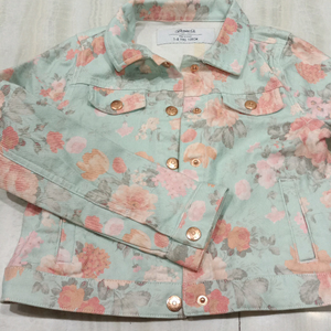 denim printed jacket