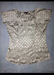 Checkered Cap Sleeve Top