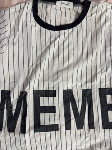 Meme Striped Tee