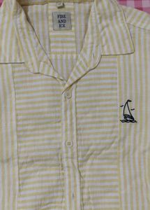 Yellow Fire and Ice Striped Shirt