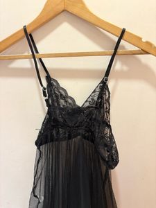 Black Lace &amp; Mesh Babydoll
