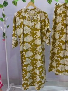 Olive Shade Brand New Cotton Coord Sets