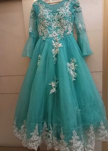 designer heavy ball gown (sky blue colour)