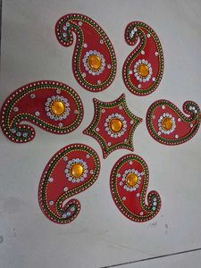 Decorated Festive Paisley Appliques