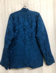 San-na Blue Printed Coat