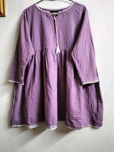 Purple Striped Tunic Top
