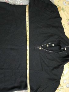 Stylish Black Knit Sweater