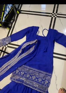 Royal Blue Gharara Suit