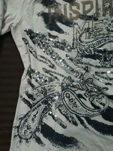rock vintage sequin tshirt