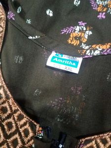 Floral Print Brown Nightgown