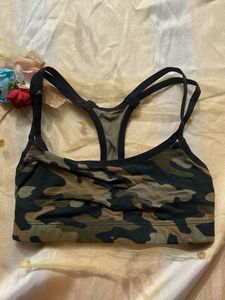 Army Print Sports Wear Bra