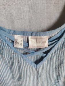 Cute Blue Striped Top