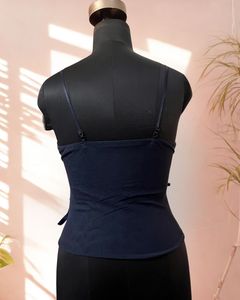 Navy Blue Corset Strappy Stretchable Top