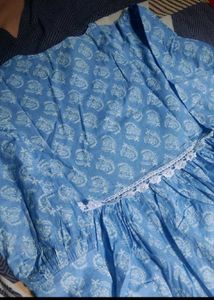 Blue Printed Dress 💙