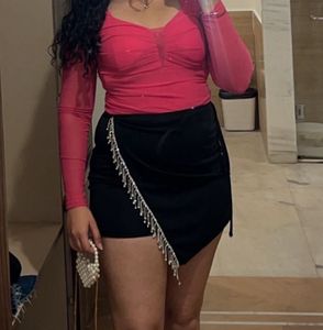 Solid Rhinestone Skirt