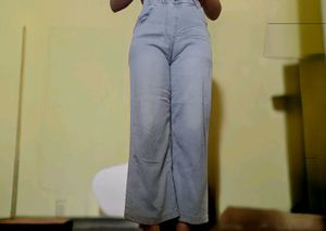 Combo Of 2 Light Wash High Waisted Wide Leg Jeans