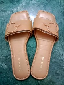 Tan Colour Flat Slippers