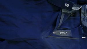 Wide Leg Trousers -Midnight Blue
