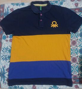 Benetton Color Block Polo