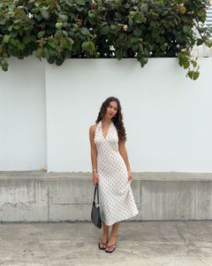 Zara Satin Polka Dress