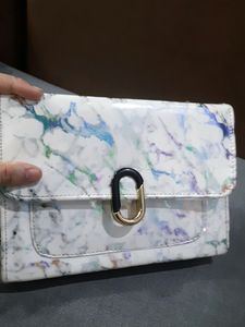 Shimmery White Hand Bag