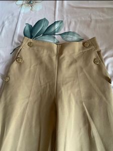 Zara Beige Cigarette Pants