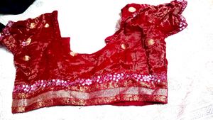 Red Embellished Blouse