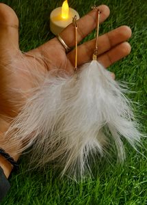 Hand Made Feather Earrings🪶🤍