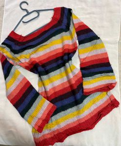 🎁 Buy1 Get1 Free Rainbow Striped Knit Top F
