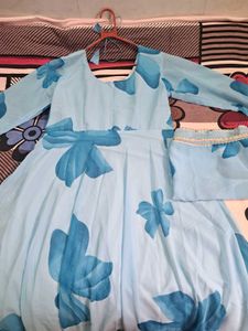 Women Floral Printed Georgette Anarkali Kurta