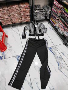 Chic Houndstooth Tracksuit