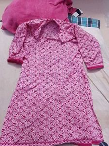 Pink Printed Kurta