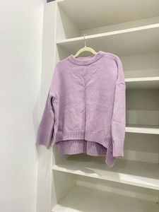 Women Lavender Knit Sweater