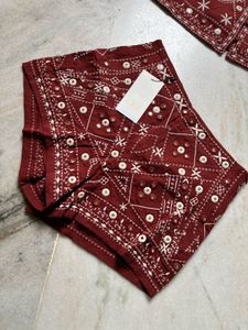 Embroidered Vest &amp; Shorts Set