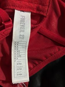 Red Satin Corset Top