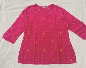 rose pink short kurti