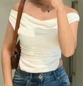 White off shoulder top