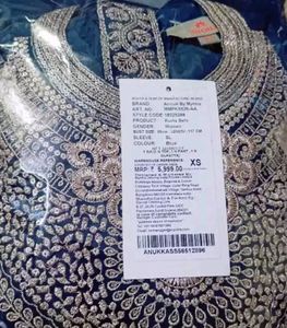 Women Teal Blue Ethnic Motifs Embroidered Kurta w